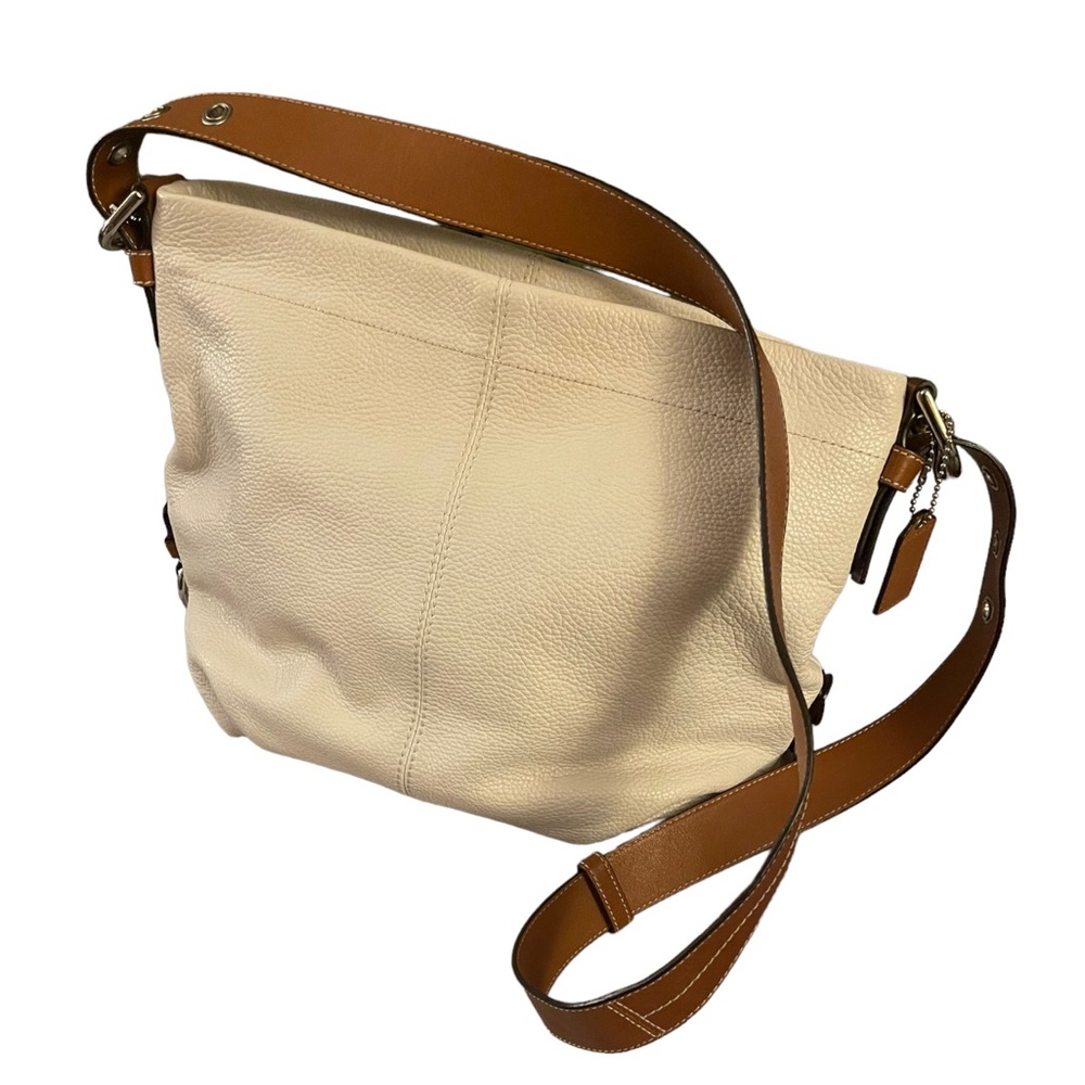 Coach Pebbled Leather Hobo Shoulder Crossbody Bag